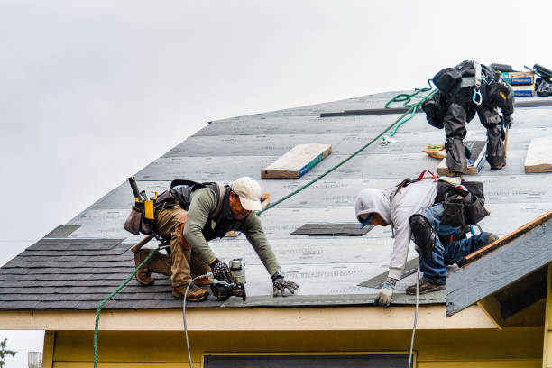 Professional Emergency Roof Repair technician working in West Oneonta, NY